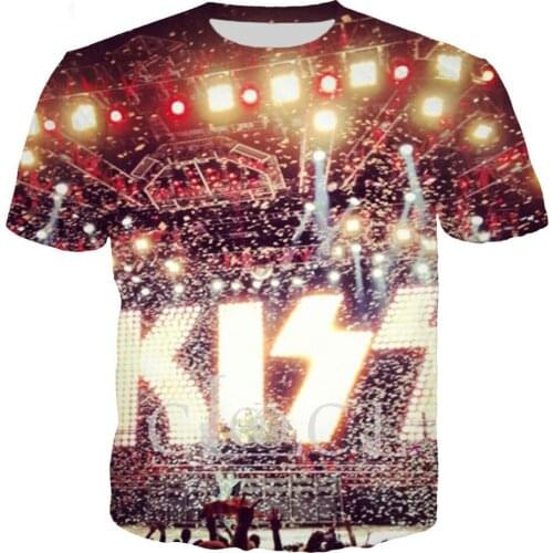 CLOOCL Popular Metal Rock KISS Band 3D Print Fashion Men Women T Shirt Short Sleeve Harajuku Streetwear Sportswear Couple Tops