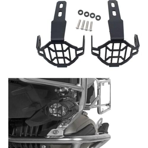 T6 6061 Billet Aluminum Fog Lights Guards Spot Protector Cover For BMW R1200GS F800GS Adventure, 2013-August2017