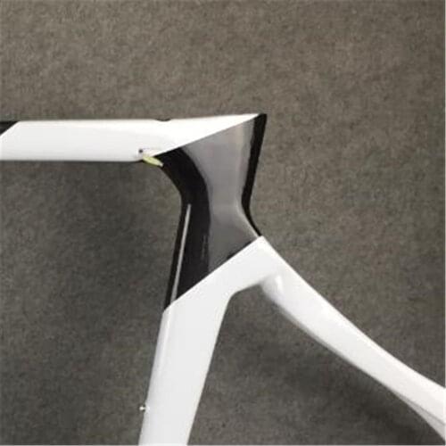 White Black T1100 Carbon Bike Frame Full Carbon Fiber Road Frame 1K Bicycle Frameset + Handlebar BB68