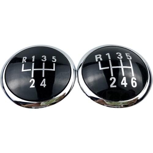 Silver Black Gear Shift Knob Lever Shifter Emblem Cap Cover For VW Polo 9N 9N2 GTI 2002 2003 2004 2005 2006 2007 2008 2009 2010