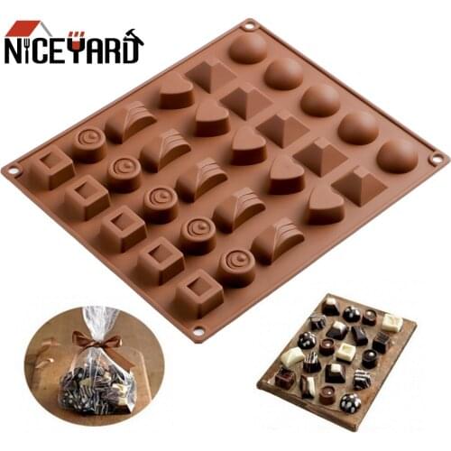 NICEYARD Silicone Chocolate Mold Ice Cube Mould Candy Cookie Fondant Mold Numbers Fruit Cake Decoration Baking Tools