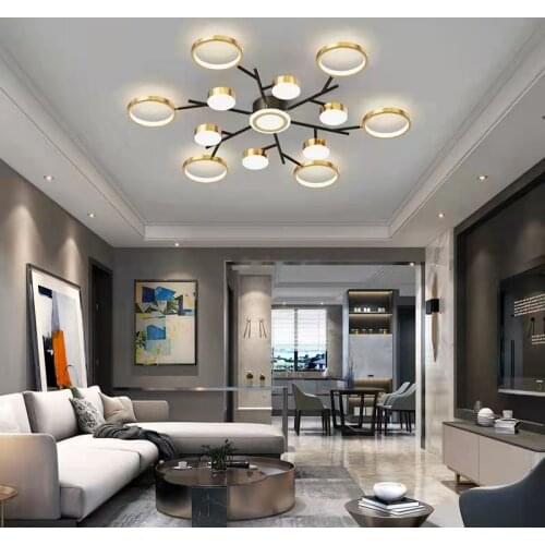 Nordic modern LED bedroom chandelier childrens room lighting living room ceiling lamp study lamp chandelier