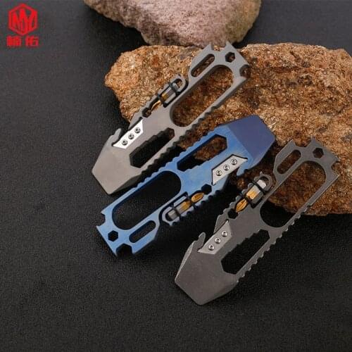 Titanium Alloy 1PCS Crowbar Outdoor Survival EDC Tool Titanium Alloy Bottle Opener Portable Multifunctional Wrench