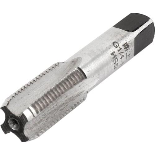 Uxcell G 1/4-19 BSP 55 Degree Pipe Thread HSS 4 Straight Flutes