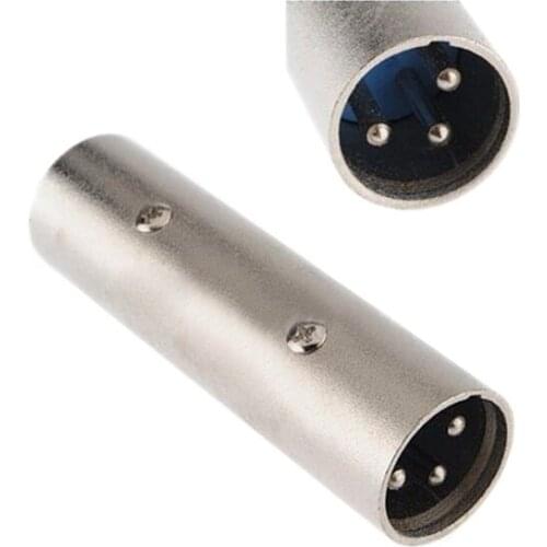Top quality XLR 3 Pin Male-Male Inline Connector/Adaptor/Coupler For Inline Mic Microphone
