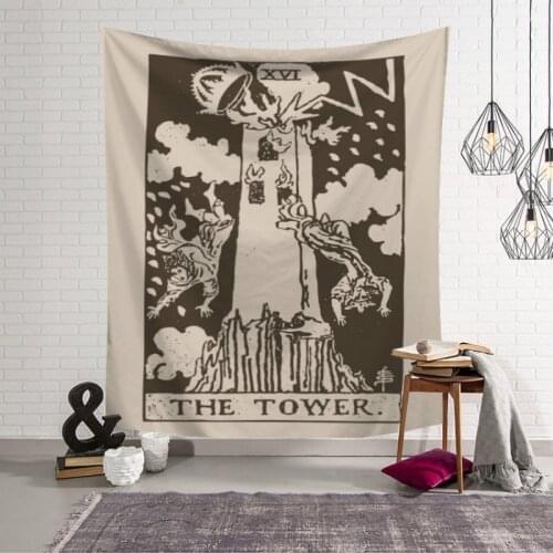 Cilected Gray Sun Moon Tapestry Wall Hanging Polyester Sanded Comics Printed Wall Hanging Cloth Decorative Beach Towel Blanket