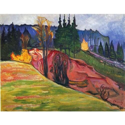 Famous edvard munch From Thuringewald 5D Diy Diamond Painting Full Square/round Diamond Embroidery JX768