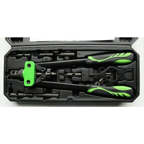 14" Blind Rivet Nut Gun Hand Threaded Mandrels Manual Riveters for Riveting Rivnut with M3 M4 M5 M6 M8 Nuts Toolbox Set