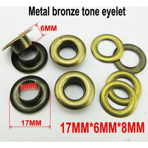 150PCS 17*6*8MM metal bronze tone EYELET button sewing clothes accessory buttons handbag eyelets ME-054