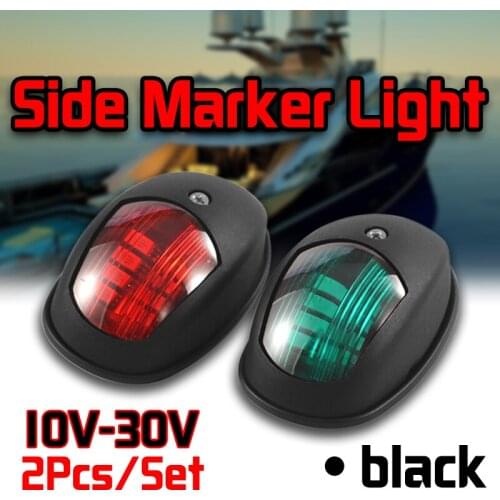2Pcs/Set 10V-30V Universal ABS LED Navigation Light Signal Warning Lamp Signal Lamp For Marine Boat Yacht Truck Trailer Van