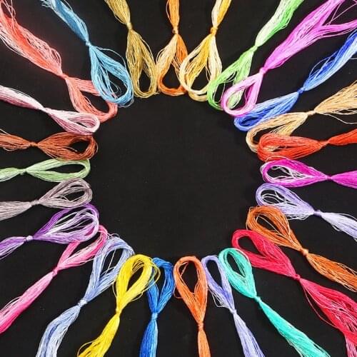 20Meter / Bag Random Color Embroidery DIY Silk Line Branch Threads Similar Thread Floss Skein Cross Stitch Thread