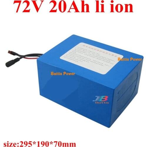 72v electirc bicycle battery 72v 20ah lithium ion battery pack 72v 20ah 1500w 2000w electric scooter e-bike + 3A charger