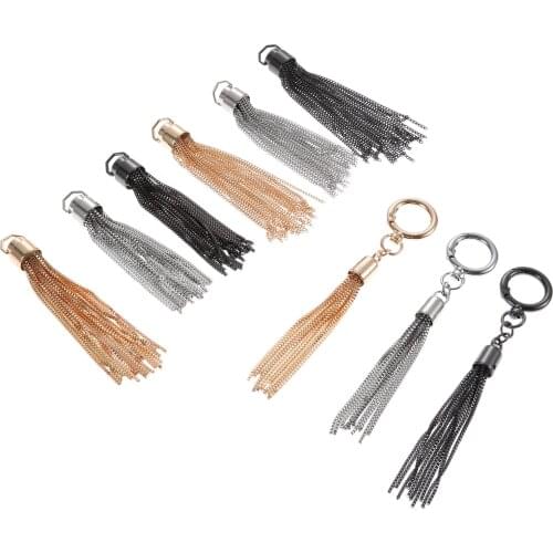 Tassel Key Chain For Handbags Small Ornaments Metal Buckle Bags Hardware Parts Luggage Leather Bags Hardware Accessory