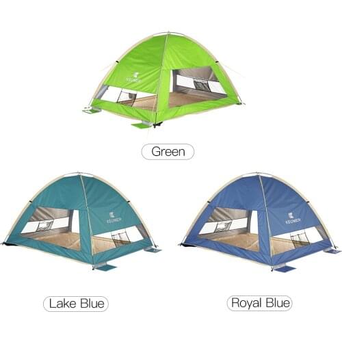 Automatic Instant Beach Shade Tent Portable Outdoor Camping Tent 3 People Easy Popup UV Protection Sunshade Awning Travel Hiking