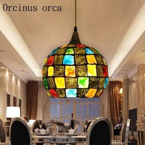 Bohemia staircase corridor aisle restaurant personality bar single head small chandelier balcony