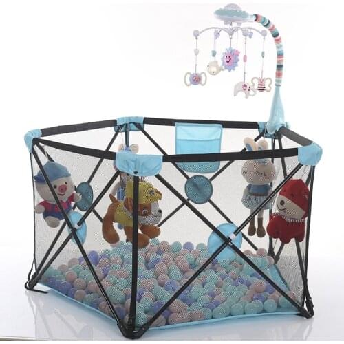 Childrens play fence easy installation folding baby crawling pentagon toddler playpen safety fence toy pool for children