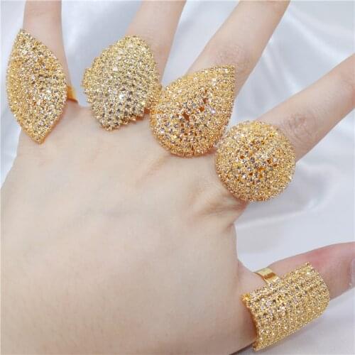 EXCITED ZIRCON Women's Gold Rings