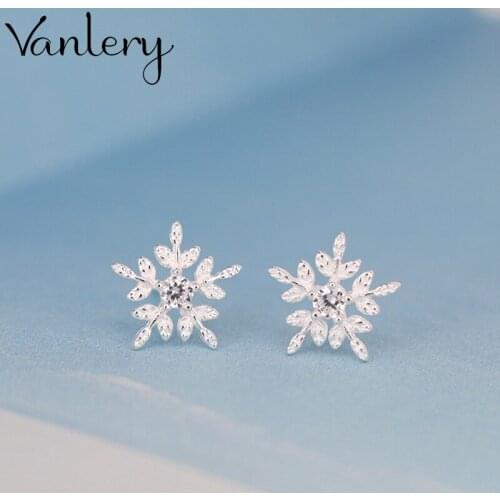 Korean Version of Retro Vintage Crystal Snow Earrings For Women Punk Geometric Earrings 2021 New Trendy Jewelry