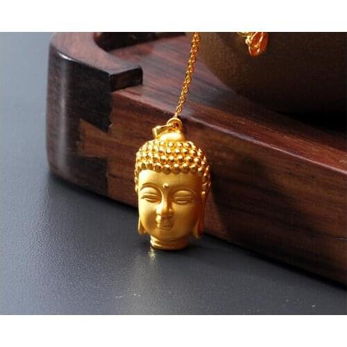 New design gold color Buddha pendant necklace for unisex parents friends gift high quality metal Buddha necklace jewelry