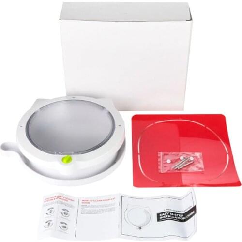 Small Round Cat Door with 4-way Lock Pet Plastic Window Lockable Safe Dog Gate Q39B