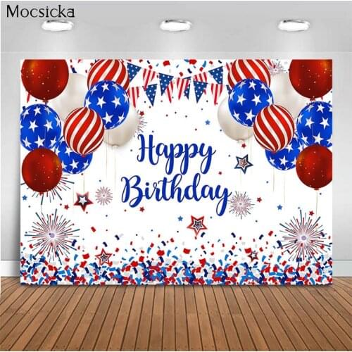 Mocsicka Birthday Party Background Balloon Firework Decoration Style Baby Shower Photo Background Photography Studio