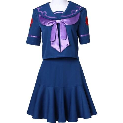 Can be mailed in the US Anime JoJo Yamagishi Yukako Cosplay Costume Sailor suit Dress customizable Halloween Cos