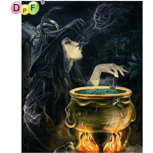 DPF Diamond embroidery Witch diamond mosaic kit Diamond Painting Cross Stitch scenery needlework home decor crafts DIY