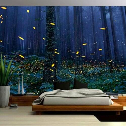 Sunshine Forest Tree Art Tapestry Wall Hanging Sunset Tapestry Road Nature Landscape Home Decoration Room Decor