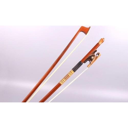 New Violin Bow 4/4 Full size Bone F rog Circle Inlay Brazil wood Advance Model