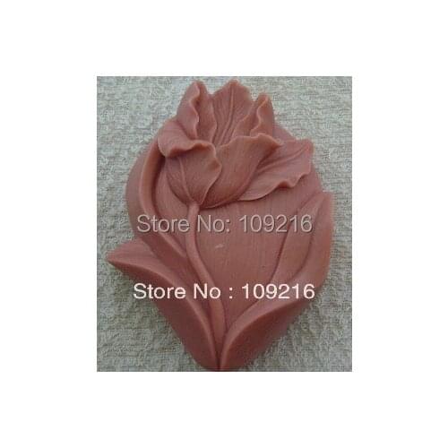 Wholesale!!!1pcs Tulip (ZX190) Silicone Handmade Soap Mold Crafts DIY Mold