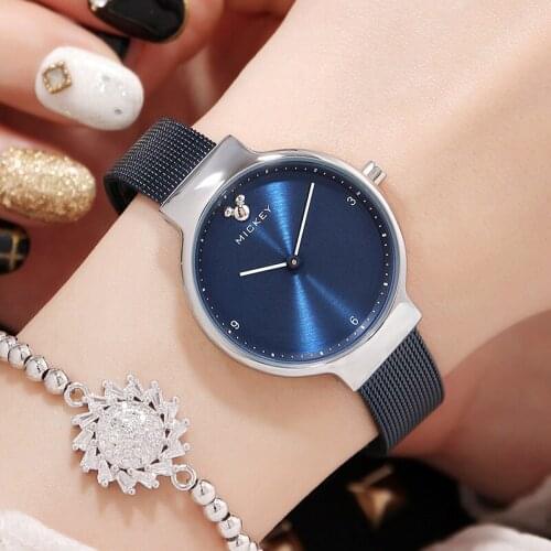 Original Designer Disney Watch 2018 New Arrival Relojes 7mm Ultra Thin Mesh Stainless Steel Mickey Mouse Brand Clock MK-13007
