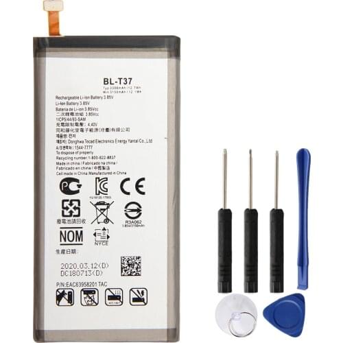 Original Replacement Phone Battery BL-T37 For LG V40 ThinQ Q710 Q8 2018 Version Q815L Authenic Rechargeable Battery 3300mAh