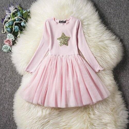 Black Girls Dress Sweet Girls Princess Tutu Dress Children Birthday Party Vestidos Long Sleeve Kids Autumn Winter Dresses