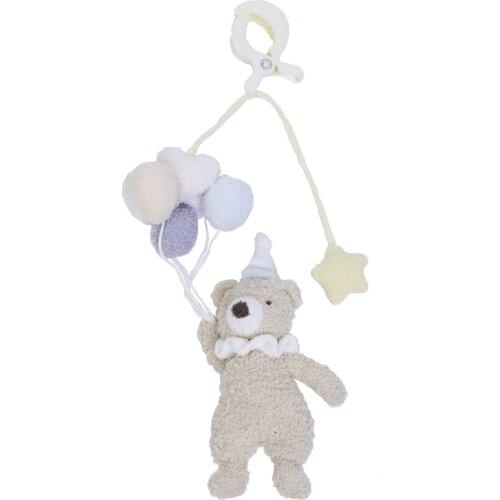 Plush Cartoon Pacify The Baby Toy Bear Doll Crib Pendant Body Will Emit Music Creative Lovely Soft Gifts For Children Accompany