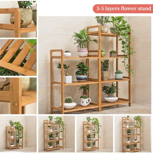 5 Layers Plant Stand Garden Flower Rack Balcony Floor Non-Wood Multi-Layer Succulents Flower Pot Floral Indoor Stacking Shelf