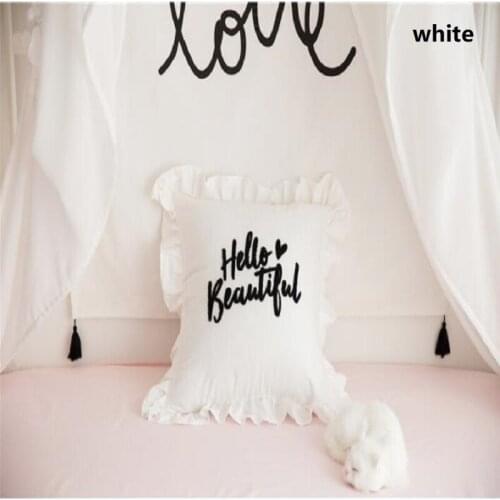 UBRUSH Creative Cotton Cushion Microfiber Filled Ruffle 3 Color Soft And Comfortable Skin Home Sofa Gift 45*45cm Cushion