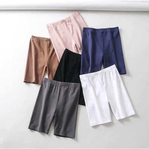 BRADELY MICHELLE sexy women cotton high waist elastic pure color slim short bikeshorts female