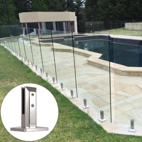 Spigots Stairs Swimming Pool Spigot Glass Metal Polish Clip Duplex Stainless Steel Glass Pool Fencing Balustrade Railing Parts