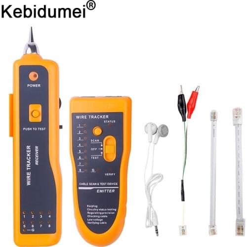 Kebidumei LAN Network Cable Tester Cat5 Cat6 RJ45 UTP STP Line Finder Telephone Wire Tracker Tracer Diagnose Tone Tool Kit