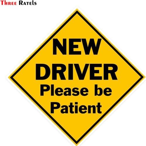 Three Ratels LCS498# 13.5x13.5cm New Driver On Board Colorful Car Stickers Funny Styling Removable Decal