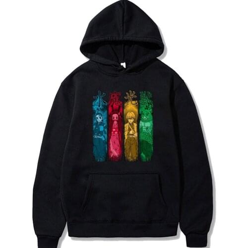 Demon Slayer Hoodie Anime Elements Long Sleeve Winter Cotton Pullovers Tops Unisex Clothes