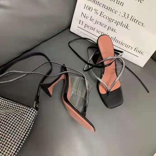 Womens Shoes Crystal Sandals Zula Thong Crystal Strap Sandals