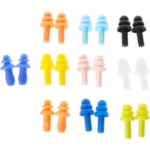 2pcs Silicone Ear Plugs Anti Noise Snore Earplugs Comfortable For Study Sleep 77UB