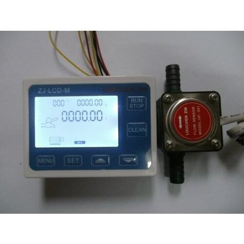 3/8" Flow Control LCD Display + Oil Fuel Gasoline Diesel Milk Water Gear Sensor