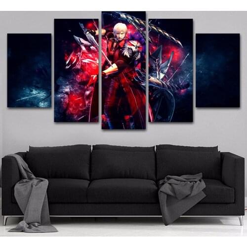 5 Pieces Wall Art Canvas Painting Animation Character Poster Modern Home Living Room Nordic Decoration Frame Pictures