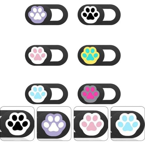 6Pcs Webcam Covers Laptop Tablet Camera Covers Cat Claw Pattern Privacy Covers