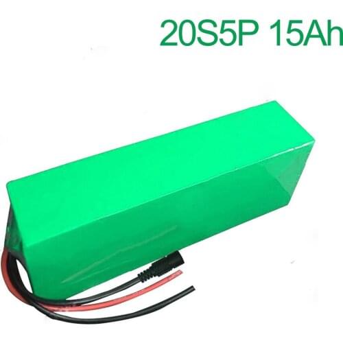 72V 15Ah 20S5P 18650 Li-ion Battery electric two Three wheeled motorcycle bicycle ebike 380*100*70mm