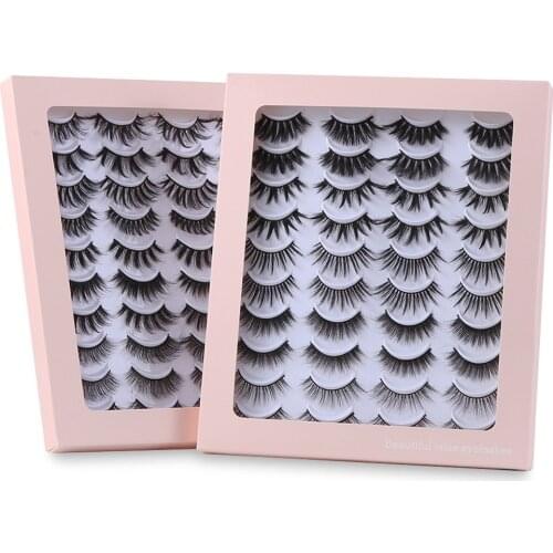 8/20 Pairs 3D Mink Lashes Thick Natural Mink False Eyelashes Dramatic Volume Eyelash Extension Handmade Fake Lashes Makeup