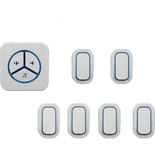 6 push emitters door bell +1 receiver doorbell Waterproof 280m work wireless doorbell wireless door chime wireless bell