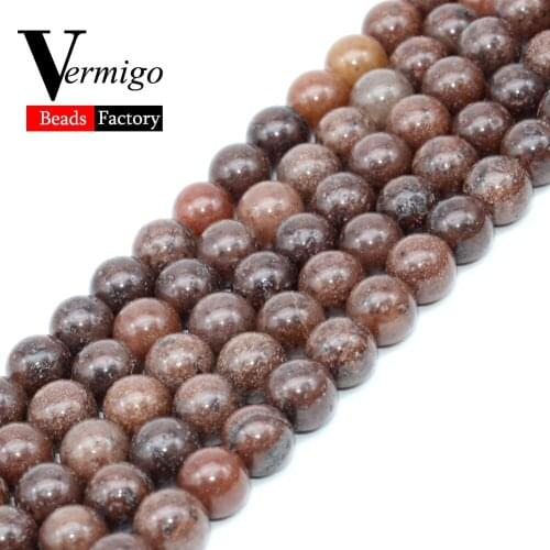 Natural Stone Beads Purple Aventurine Round Loose Beads For Jewelry Making Diy Bracelet Necklace Mineral Perles 15" Wholesale